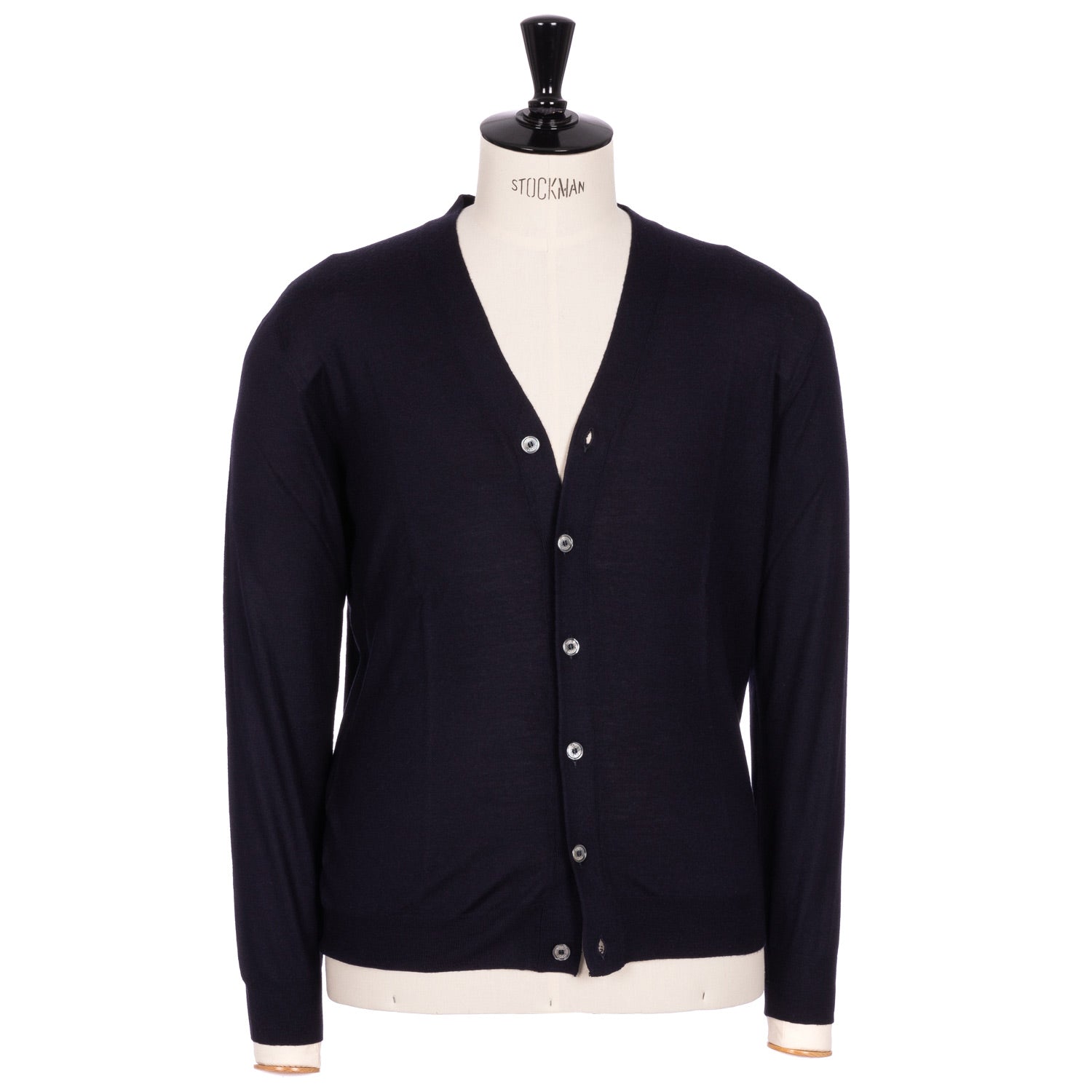 Exclusively for Michael Jondral: Dark Blue Cardigan "Cardigan made from Extra-Fine 140's Merino Wool